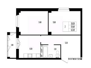 Студия квартира, вторичка, 63м2, 8/17 этаж