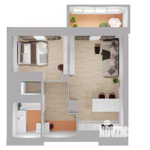 2-к квартира, вторичка, 51м2, 8/24 этаж