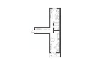 1-к квартира, строящийся дом, 46м2, 2/9 этаж