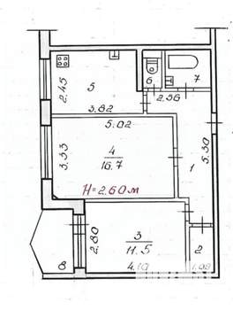 2-к квартира, вторичка, 51м2, 3/9 этаж
