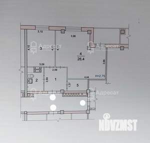 1-к квартира, вторичка, 53м2, 8/16 этаж