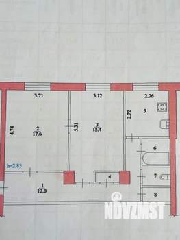 2-к квартира, вторичка, 61м2, 2/5 этаж
