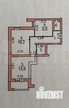 2-к квартира, вторичка, 55м2, 3/4 этаж