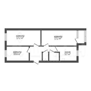 3-к квартира, вторичка, 63м2, 4/5 этаж