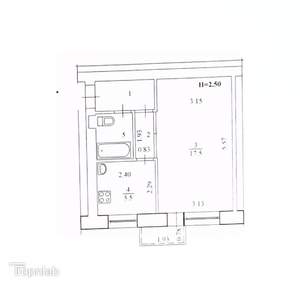 1-к квартира, вторичка, 31м2, 6/7 этаж