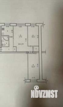 3-к квартира, вторичка, 55м2, 2/5 этаж