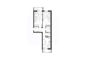 2-к квартира, строящийся дом, 61м2, 19/19 этаж