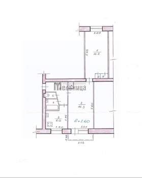 2-к квартира, вторичка, 46м2, 4/5 этаж