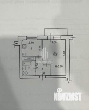 1-к квартира, вторичка, 27м2, 1/4 этаж