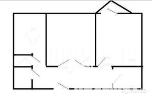 2-к квартира, вторичка, 54м2, 1/9 этаж