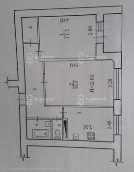2-к квартира, вторичка, 50м2, 4/9 этаж