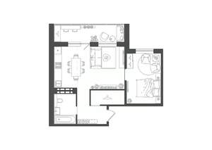 1-к квартира, строящийся дом, 50м2, 7/10 этаж