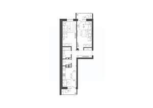 2-к квартира, строящийся дом, 61м2, 18/19 этаж
