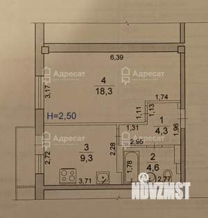 1-к квартира, вторичка, 37м2, 3/3 этаж