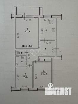 3-к квартира, вторичка, 59м2, 5/5 этаж