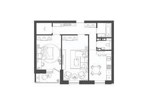 2-к квартира, строящийся дом, 58м2, 7/9 этаж