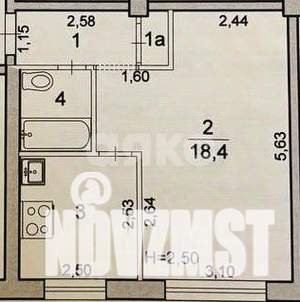 1-к квартира, вторичка, 31м2, 1/5 этаж