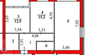 3-к квартира, вторичка, 70м2, 9/10 этаж