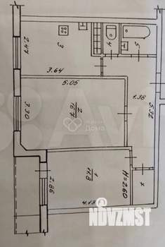 2-к квартира, вторичка, 51м2, 8/9 этаж