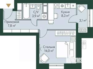 1-к квартира, вторичка, 37м2, 3/24 этаж