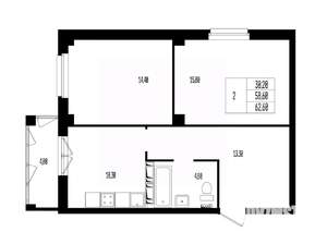 Студия квартира, вторичка, 63м2, 12/17 этаж