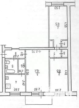3-к квартира, вторичка, 57м2, 5/5 этаж