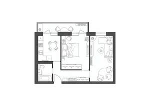 2-к квартира, строящийся дом, 52м2, 1/9 этаж
