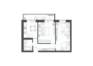2-к квартира, строящийся дом, 52м2, 7/9 этаж