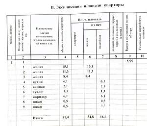 3-к квартира, вторичка, 51м2, 1/5 этаж