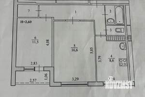 2-к квартира, вторичка, 51м2, 6/9 этаж