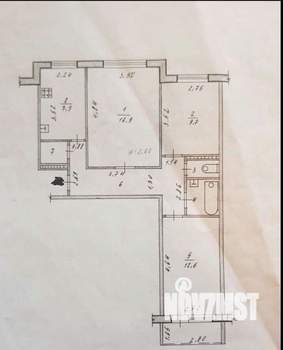 3-к квартира, вторичка, 66м2, 2/9 этаж