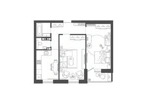 2-к квартира, строящийся дом, 58м2, 9/9 этаж