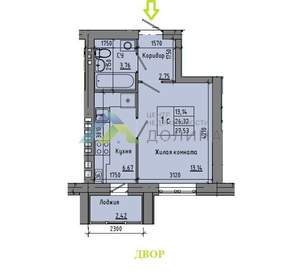 1-к квартира, вторичка, 28м2, 3/5 этаж