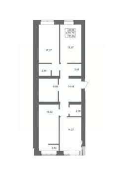 3-к квартира, вторичка, 97м2, 4/10 этаж