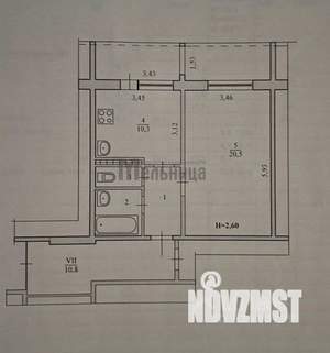 1-к квартира, вторичка, 49м2, 6/17 этаж