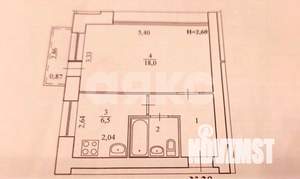 1-к квартира, вторичка, 32м2, 1/9 этаж