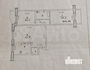 3-к квартира, вторичка, 63м2, 2/9 этаж
