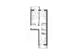 2-к квартира, строящийся дом, 61м2, 17/19 этаж