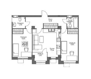 Студия квартира, вторичка, 68м2, 9/10 этаж