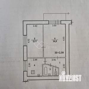 2-к квартира, вторичка, 40м2, 3/5 этаж
