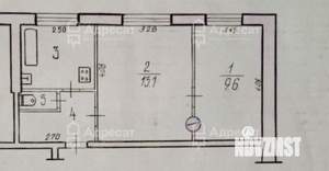 2-к квартира, вторичка, 33м2, 1/2 этаж
