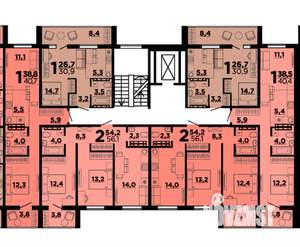 1-к квартира, строящийся дом, 41м2, 5/10 этаж