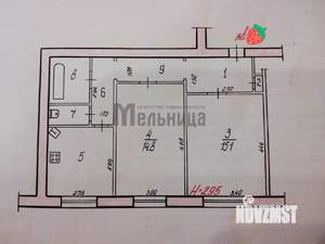 2-к квартира, вторичка, 54м2, 3/7 этаж