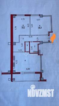 2-к квартира, вторичка, 77м2, 5/18 этаж