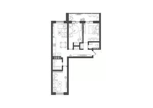 3-к квартира, строящийся дом, 73м2, 8/8 этаж