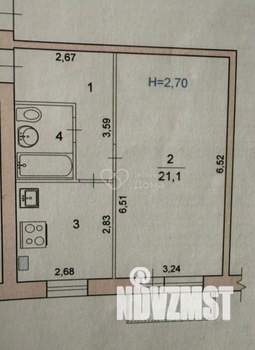 1-к квартира, вторичка, 38м2, 3/3 этаж