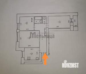 3-к квартира, вторичка, 61м2, 1/9 этаж