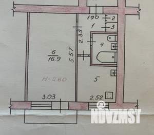 1-к квартира, вторичка, 30м2, 4/5 этаж