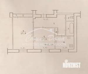 2-к квартира, вторичка, 56м2, 2/5 этаж