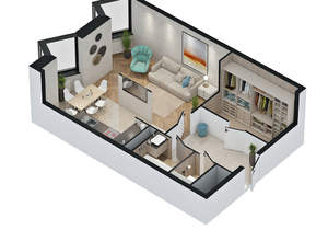 1-к квартира, вторичка, 43м2, 8/21 этаж